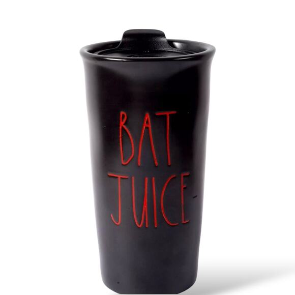 NEW Rae Dunn “BAT JUICE” Ceramic Travel Mug W/Lid - Picture 1 of 5